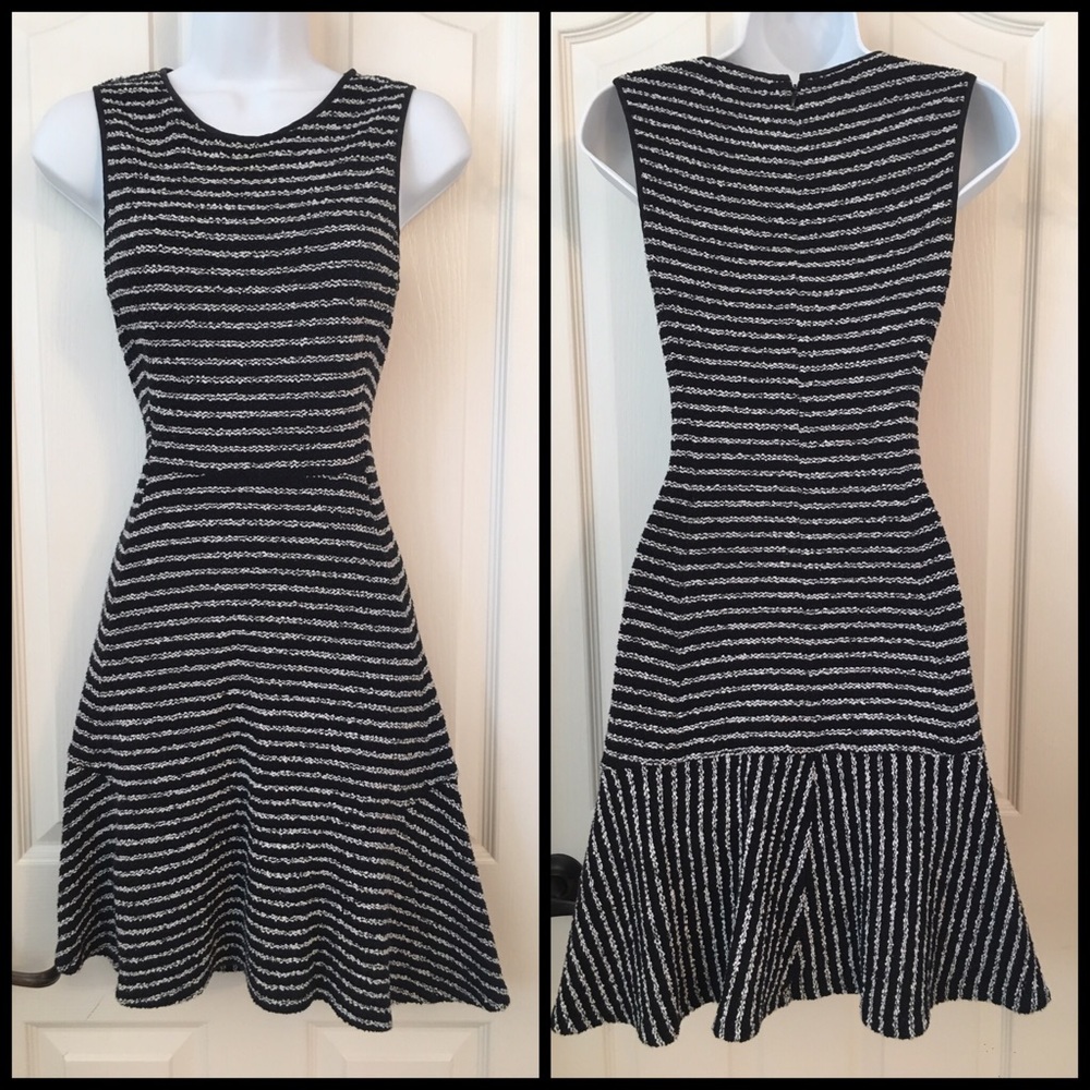 Black and White Striped Dress